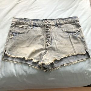 Free People Distressed Denim Shorts